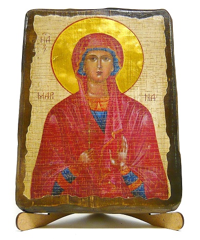 Марина, Св.Муч., икона под старину, на дереве (17х23)