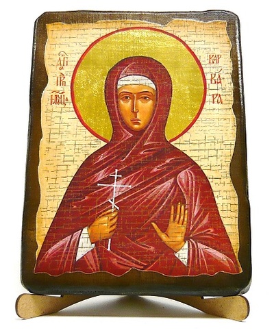 Варвара, Св.Муч., икона под старину, на дереве (17х23)