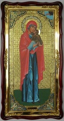 Анна, Святая Праведная (рост),в фигурном киоте, с багетом. Большая Храмовая икона (61 х 112)