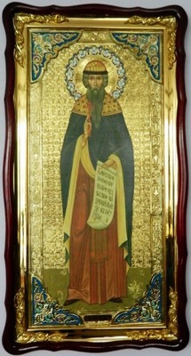 Вадим, Св.муч. (рост), в фигурном киоте, с багетом. Большая Храмовая икона (61 х 112)