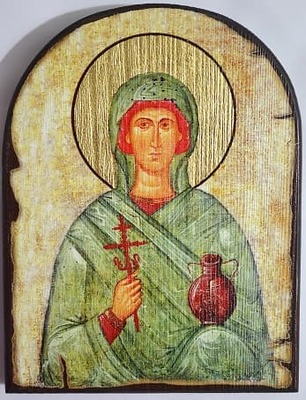 Анастасия Узорешительница, икона под старину JERUSALEM, арка (13 Х 17)