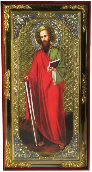 Павел, Св. Ап. (рост), с багетом. Большая Храмовая икона (58 х 110)