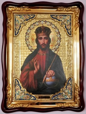 Господь Вседержитель, в фигурном киоте, с багетом. Храмовая икона (60 Х 80)