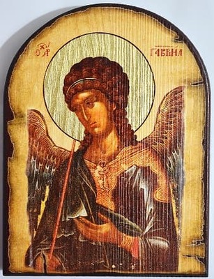 Арх. Гавриил (пояс), икона под старину JERUSALEM, арка (13 Х 17)