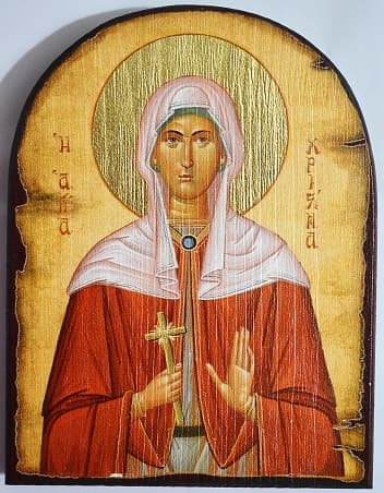 Христина, Св.Муч., икона под старину JERUSALEM, арка (13 Х 17)