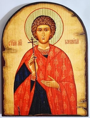 Вонифатий, Св.Муч., икона под старину JERUSALEM, арка (13 Х 17)