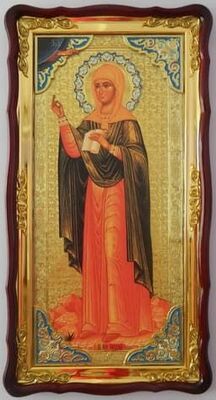 Наталия, Св.муч., (рост), в фигурном киоте, с багетом. Большая Храмовая икона (61 х 112)