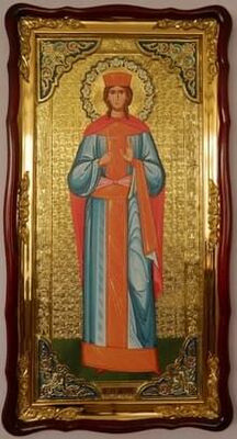 Екатерина, Св. муч., (рост), в фигурном киоте, с багетом. Большая Храмовая икона (61 х 112)