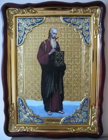 Апостол Иоанн Богослов, в фигурном киоте, с багетом. Храмовая икона (60 Х 80)