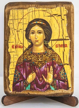 Вероника, Св.Муч., икона под старину, сургуч (8 Х 10)