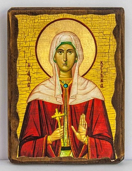 Христина, Св.Муч, икона под старину, сургуч (13 Х 17)