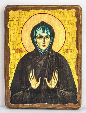 Кира Берийская, Св.Муч, икона под старину, сургуч (17 Х 23)