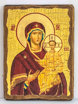 Смоленская Б.М., икона под старину, сургуч (17 Х 23)