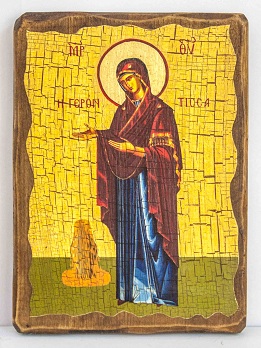 Геронтисса Б.М., икона под старину, сургуч (17 Х 23)