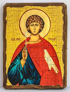Трифон Св.Мч., икона под старину, сургуч (17 Х 23)