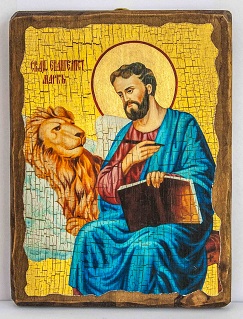 Апостол Марк, икона под старину, сургуч (17 Х 23)