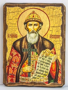 Владимир, Св.Князь, икона под старину, сургуч (17 Х 23)