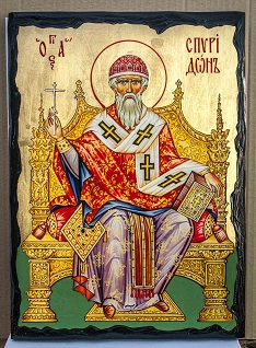 Спиридон Тримифунтский (трон), икона синайская, 30x42