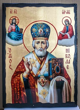 Николай Чудотворец в митре, икона синайская, 30x42