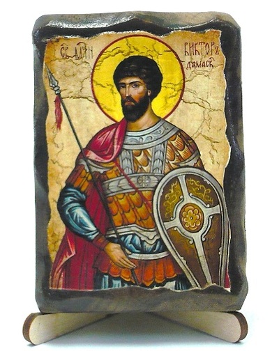 Виктор, Св.Муч., икона под старину, на дереве (8x10)