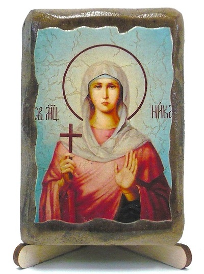 Ника Св.Мч., икона под старину, на дереве (8x10)