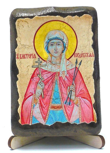 Виктория, Св.Муч., икона под старину, на дереве (8x10)