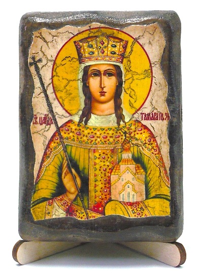 Тамара, Св.Муч., икона под старину, на дереве (8x10)