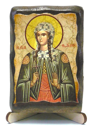 Светлана (Фотинния), Св. муч., икона под старину, на дереве (8x10)