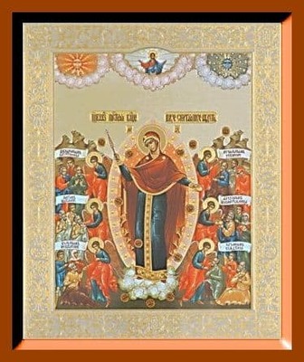 Всех скорбящих с грошиками (2). Средняя аналойная икона
