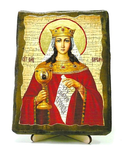 Варвара, Св.Муч, икона под старину, на дереве (13х17)