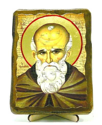 Максим Исповедник, икона под старину, на дереве (13х17)