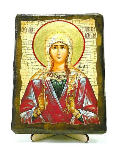 Виктория, Св.Муч, икона под старину, на дереве (13х17)