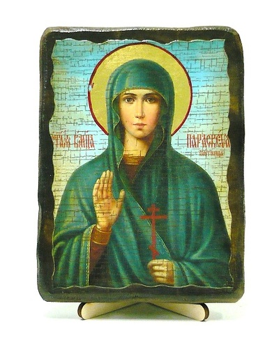 Параскева Пятница, Св. Вмч., икона под старину, на дереве (13х17)