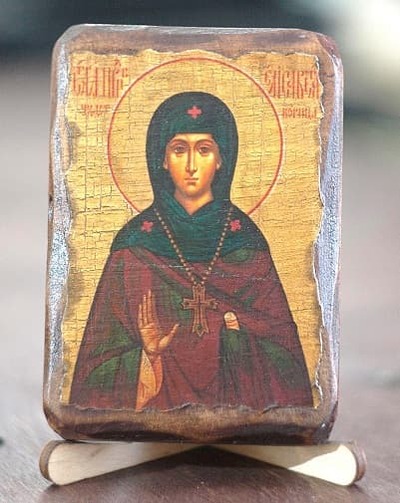 Елисавета Константинопольская, икона под старину, сургуч (8 Х 10)