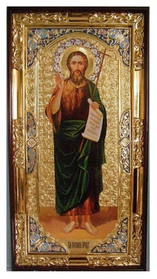 Иоанн Предтеча (рост), с багетом. Большая Храмовая икона (58 х 110)