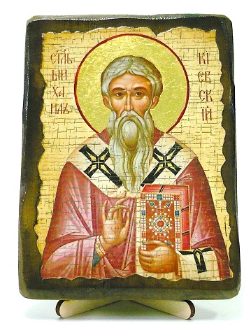 Михаил Митрополит Киевский, икона под старину, на дереве (13х17)