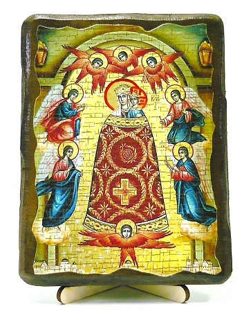 Прибавление ума Б.М., икона под старину, на дереве (13х17)