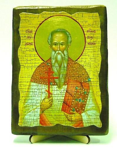 Мирон Кизический, икона под старину, на дереве (13х17)