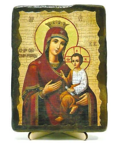 Скоропослушница Б.М., икона под старину, на дереве (13х17)