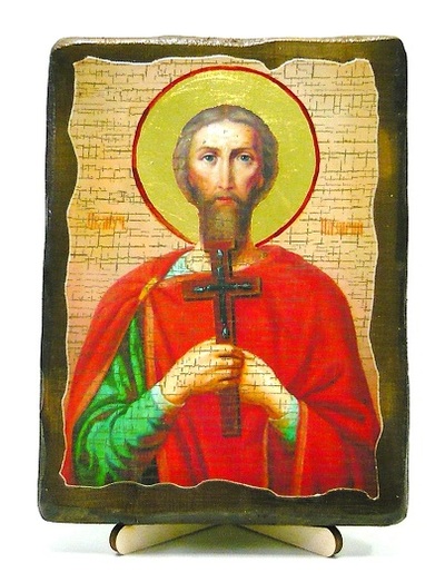 Назарий, Св.Муч, икона под старину, на дереве (13х17)