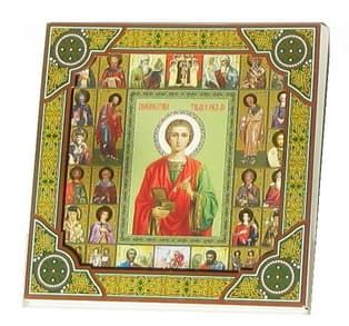 Пантелеймон, с иконограф., икона подарочная (27 Х 27)