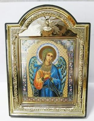 Ангел Хранитель (пояс), икона пластиковая большая "Голубь" 14 Х 19