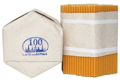 Свечи парафиновые № 100. Пачка 2 кг. Партия 50 шт.
