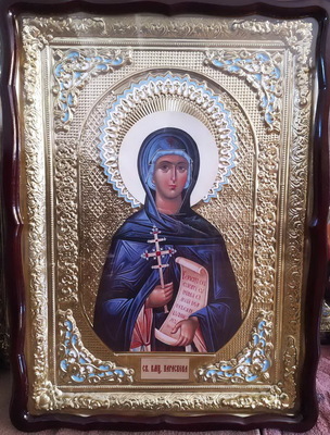 Параскева, Св. муч., в фигурном киоте, с багетом. Храмовая икона (60 Х 80)